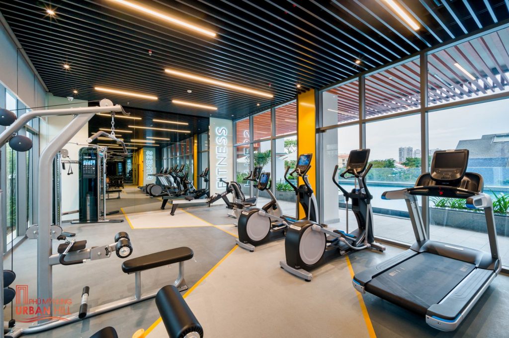 Phòng Gym hiện đại với các thiết bị cao cấp sẵn sàng cùng cư dân rèn luyện sức khỏe