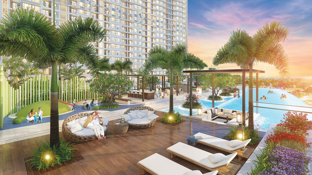 khu hồ bơi thư giãn midtown the peak