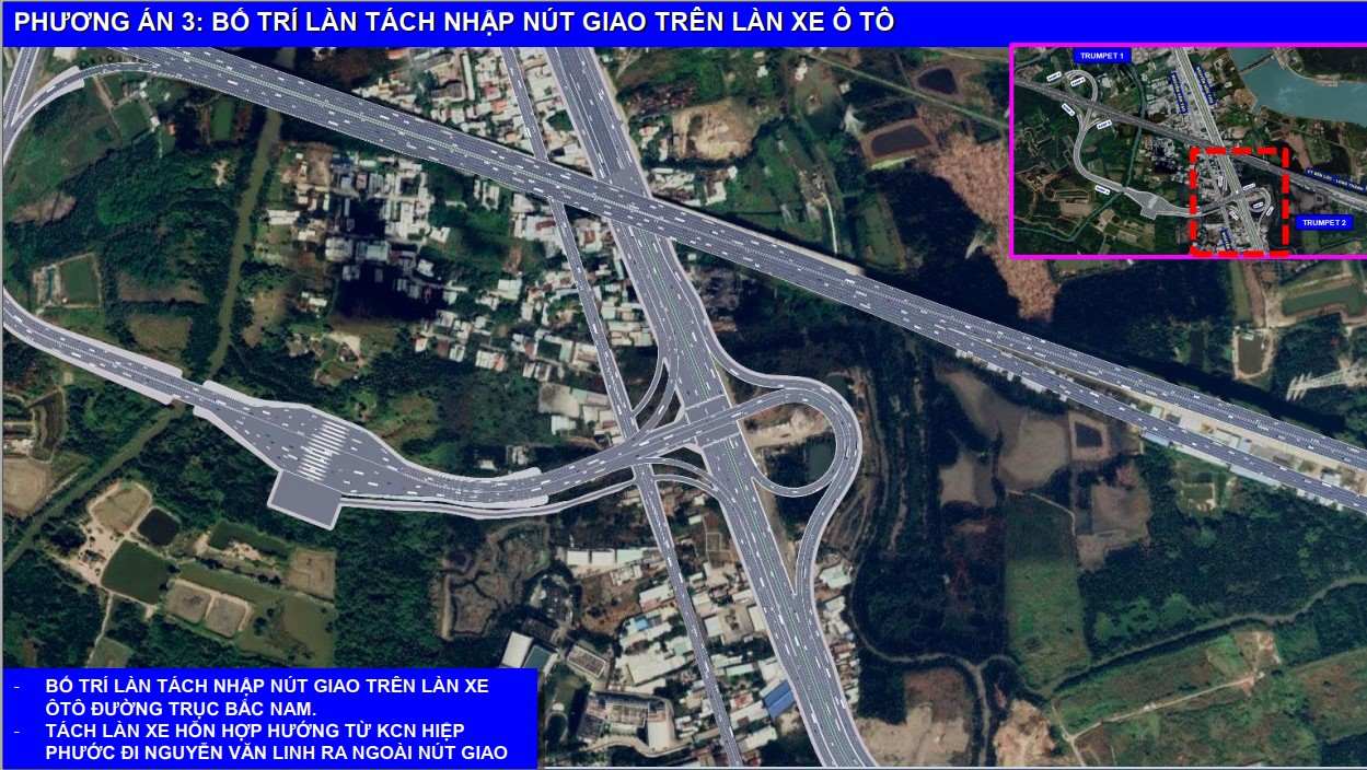Đường Nguyễn Hữu Thọ sẽ được xây đường trên cao dài 7,8 km. Ảnh: Sở GTVT TPHCM