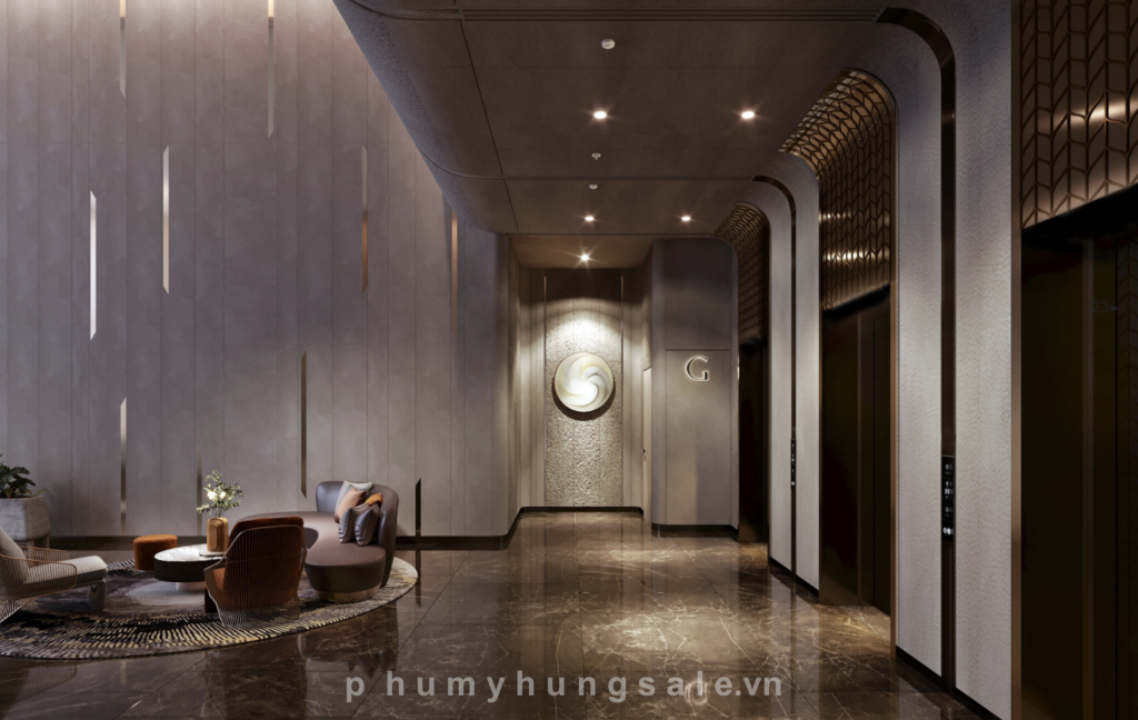 Sảnh lobby dự án Phú Mỹ Hưng The Sculptura