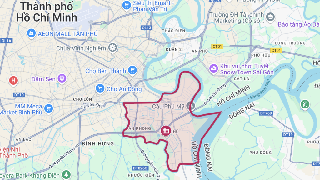 Vị trí của Quận 7