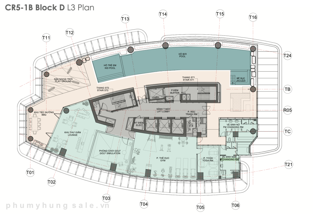 Mặt bằng tầng tiện ích Phú Mỹ Hưng The Regency