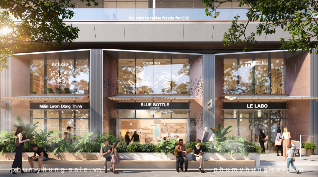 Các căn Shop mặt tiền Hồ Bán Nguyệt sẽ được cải tạo lại toàn bộ tạo nên diện mạo mới đặc sắc cho khu vực