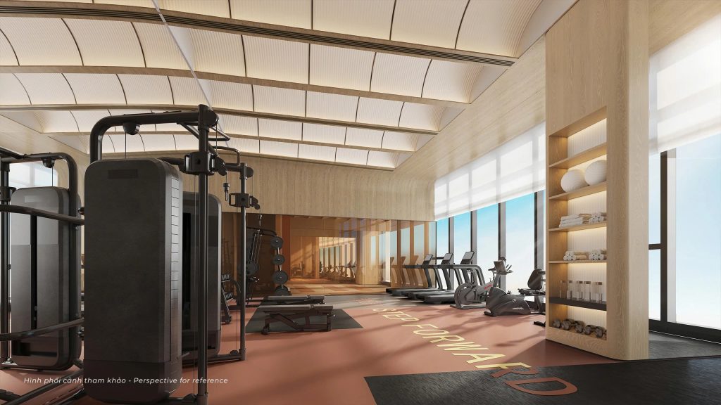 Phòng gym với đầy đủ thiết bị tập luyện cao cấp tại The Regency