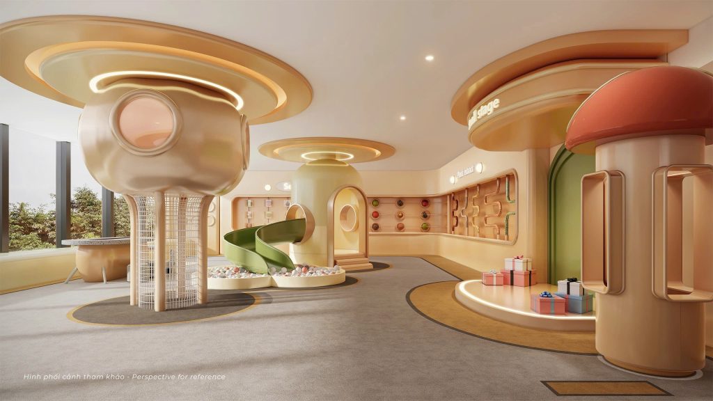 Phòng vui chơi cho các cư dân nhí The Regency được thiết kế hài hoà với gam màu ấm áp, vui tươi