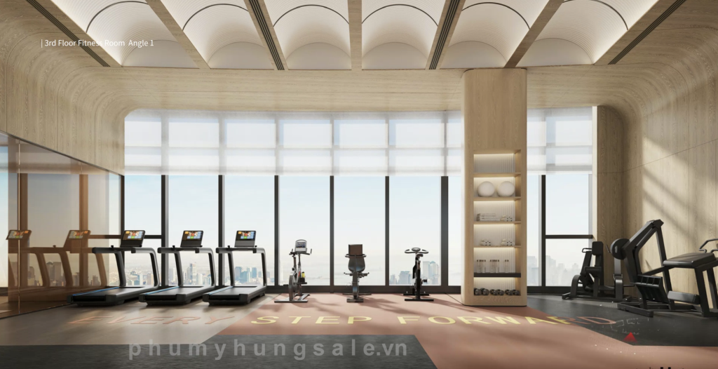 Phòng gym với đầy đủ thiết bị tập luyện cao cấp tại The Regency