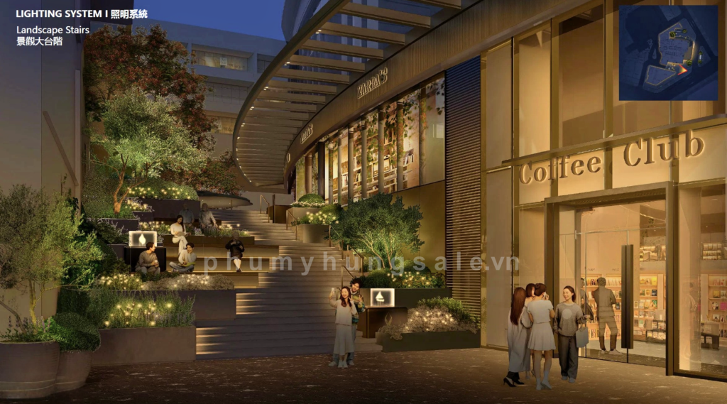 2 lối lên quảng trường của dự án căn hộ The Regency sẽ được thiết kế lại với ý tưởng con đường của hoa và cây xanh xinh đẹp