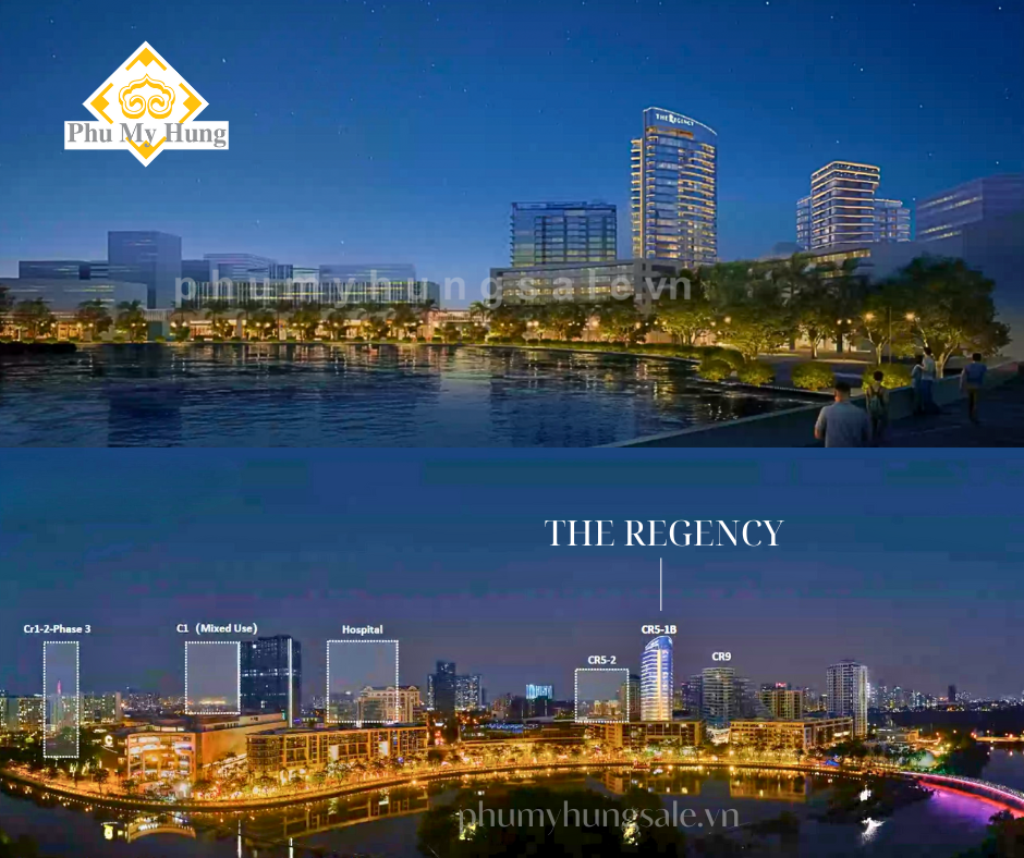 Vị trí Phú Mỹ Hưng The Regency nằm kề bên khu Hồ Bán Nguyệt danh tiếng