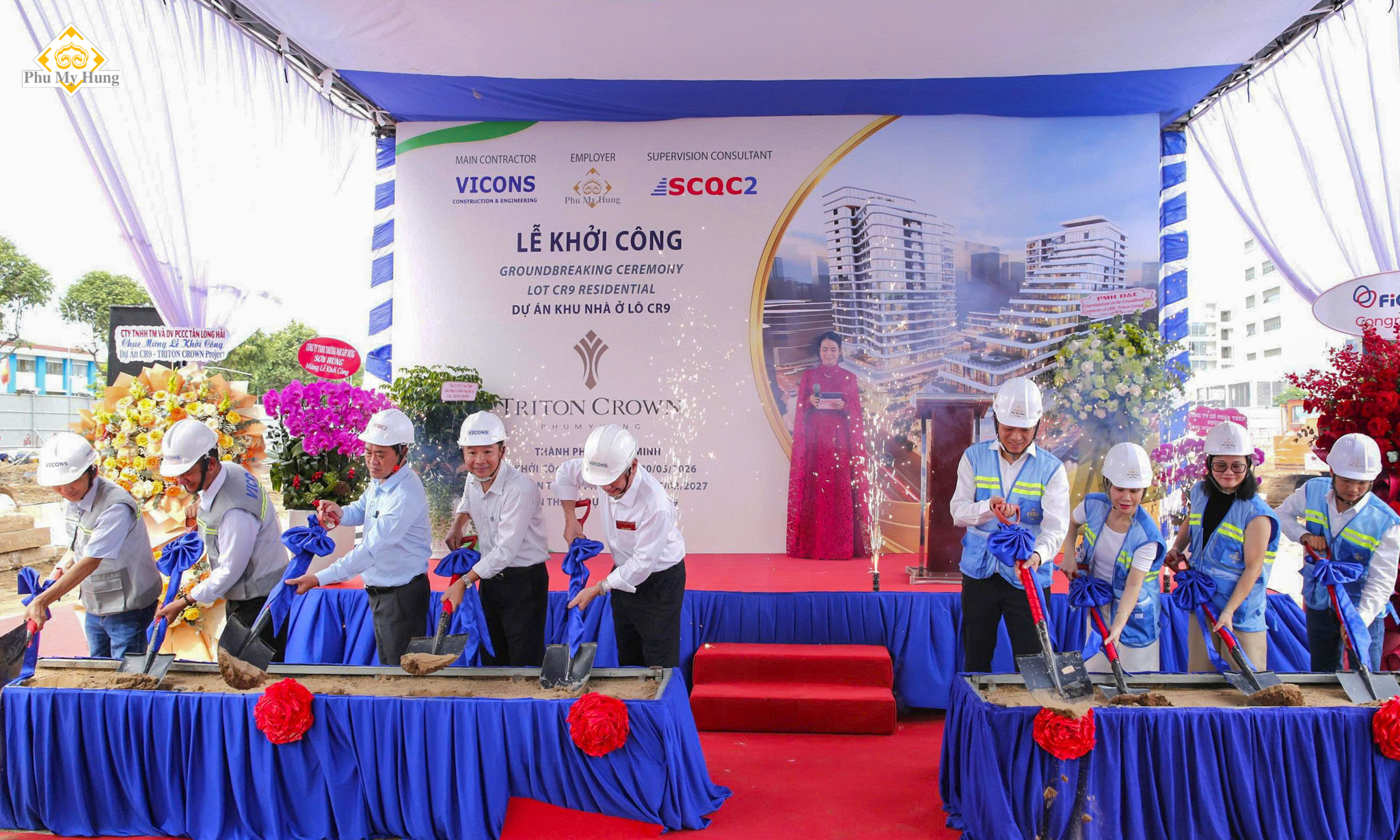 Sáng ngày 20/05/2026, Công ty TNHH Phát triển Phú Mỹ Hưng đã chính thức tổ chức Lễ khởi công dự án Khu nhà ở lô CR9 với tên thương mại: Triton Crown