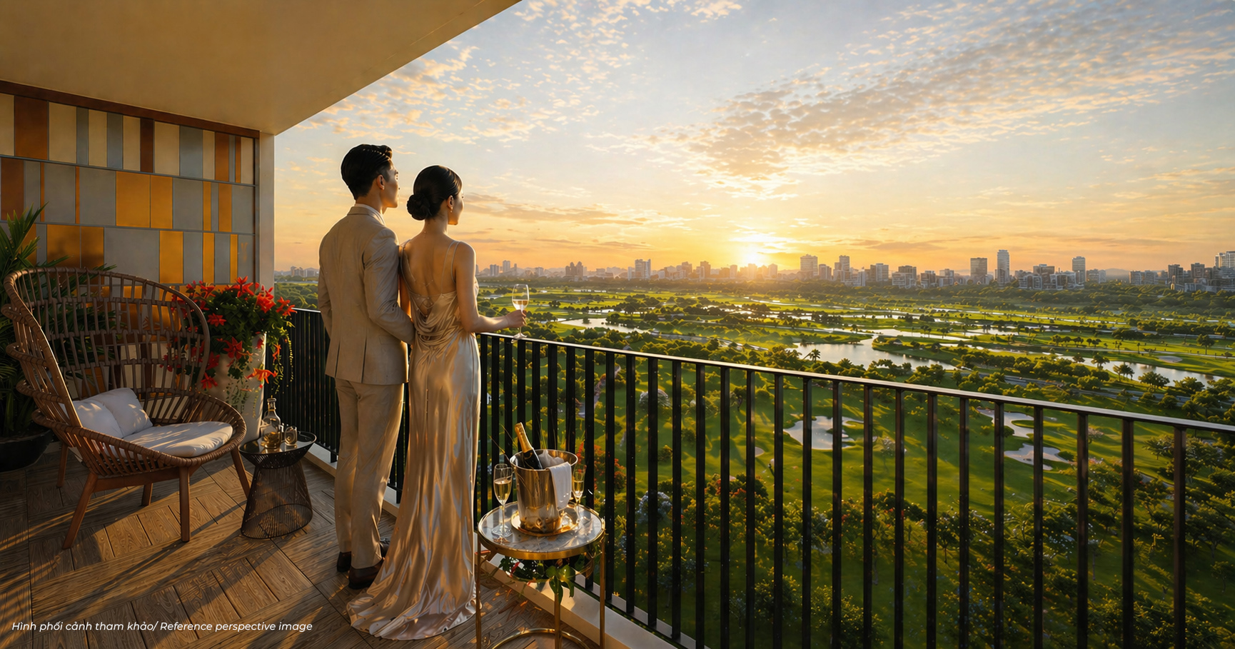 A4 - Olive cũng là tháp mang đến những lựa chọn căn hộ view sân golf với tầm nhìn thoáng đãng vượt trội